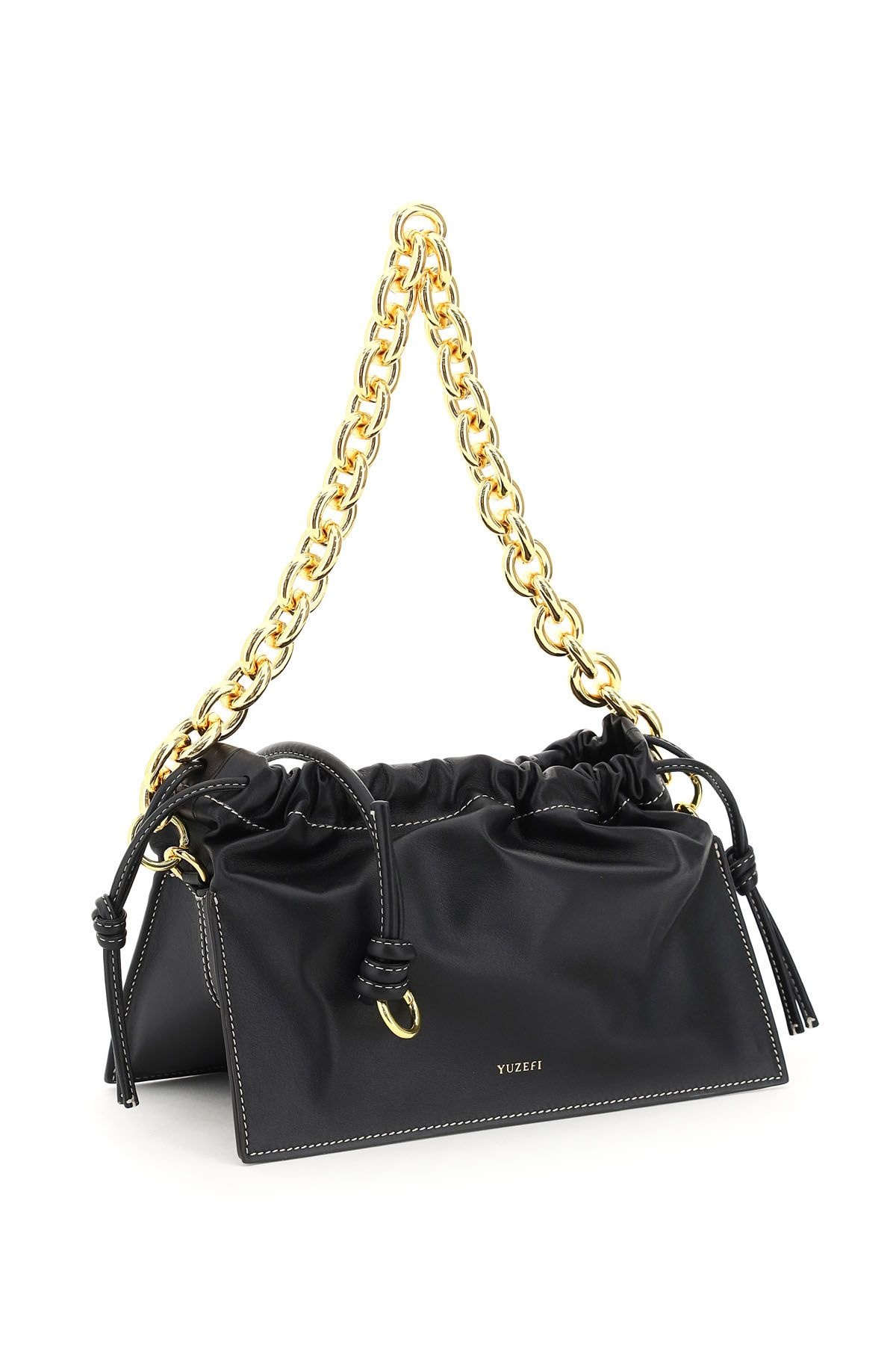 BOM LEATHER BUCKET BAG - 3