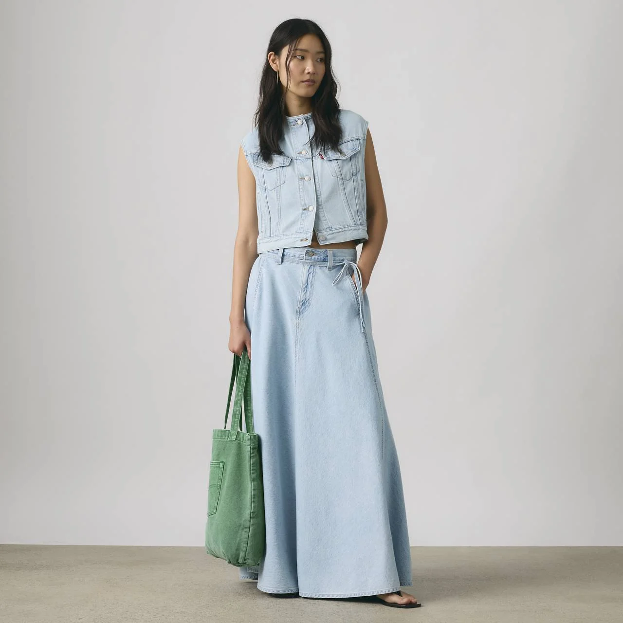 '90S SHRUNKEN COLLARLESS VEST - 1