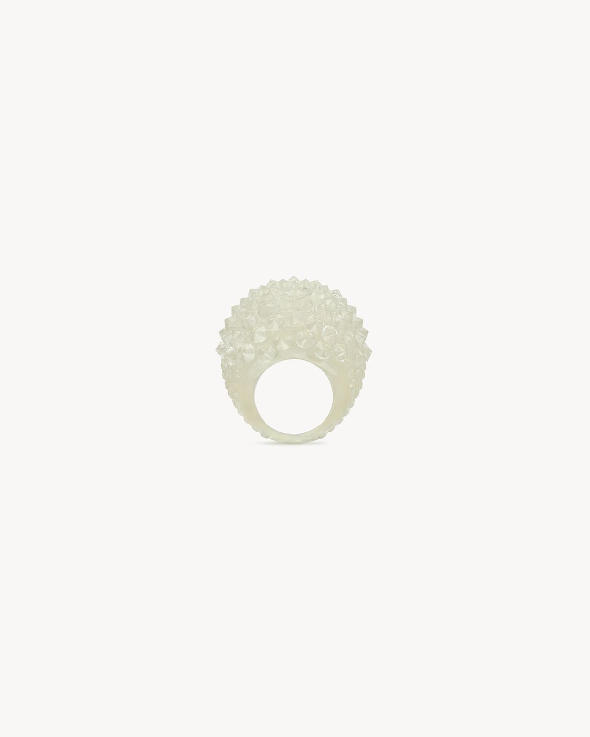 SPIKED DOME RING IN CRYSTAL AND RESIN - 2