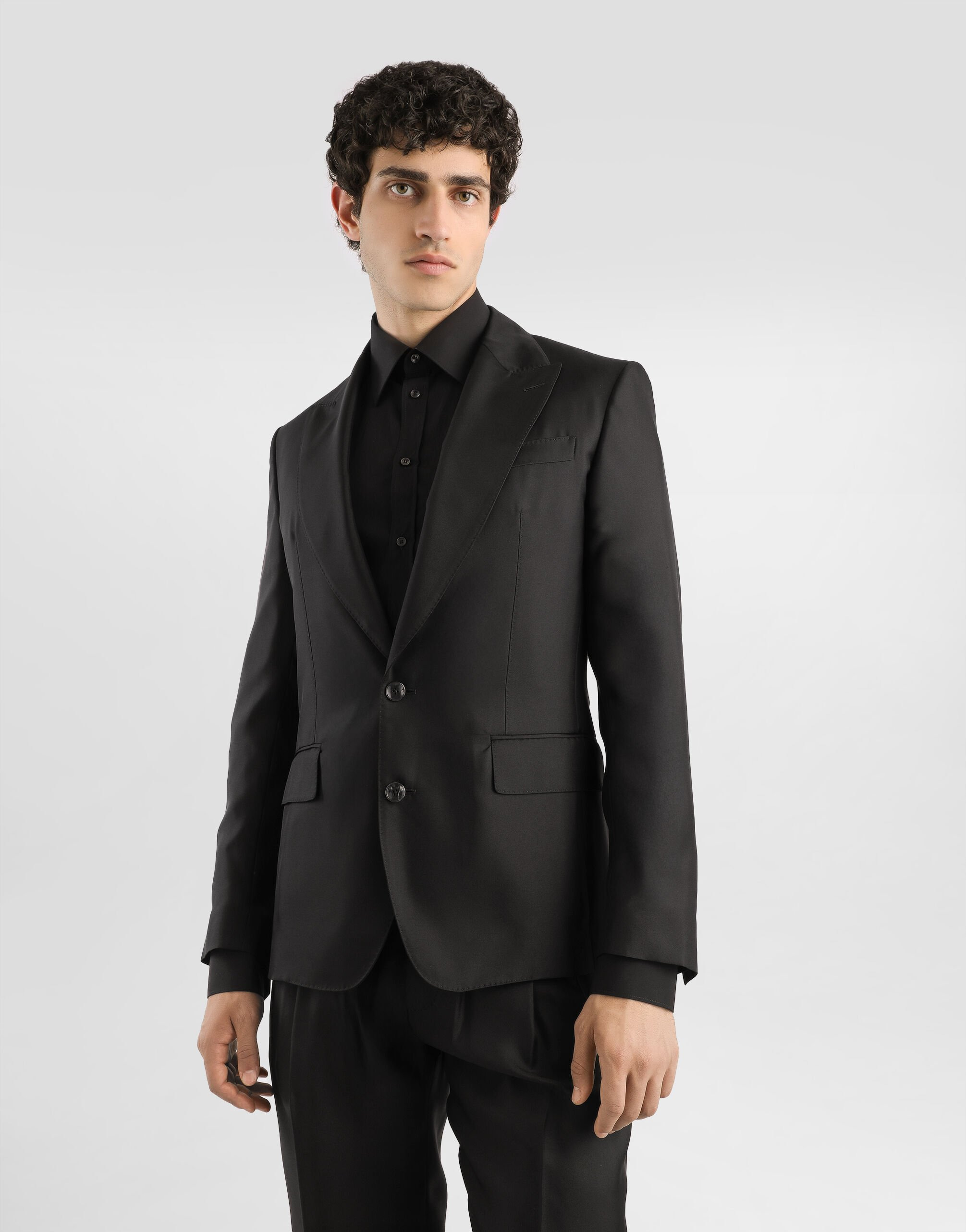 Sicilia light single-breasted silk twill jacket - 4
