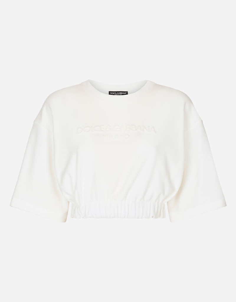Chenille top with Dolce&Gabbana logo - 1
