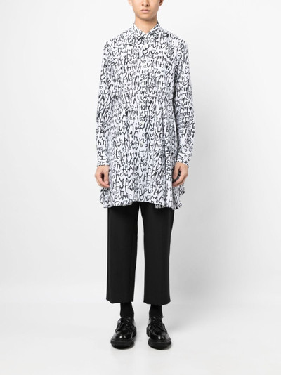 Comme des Garçons Homme Plus graphic-print classic-collar shirt outlook