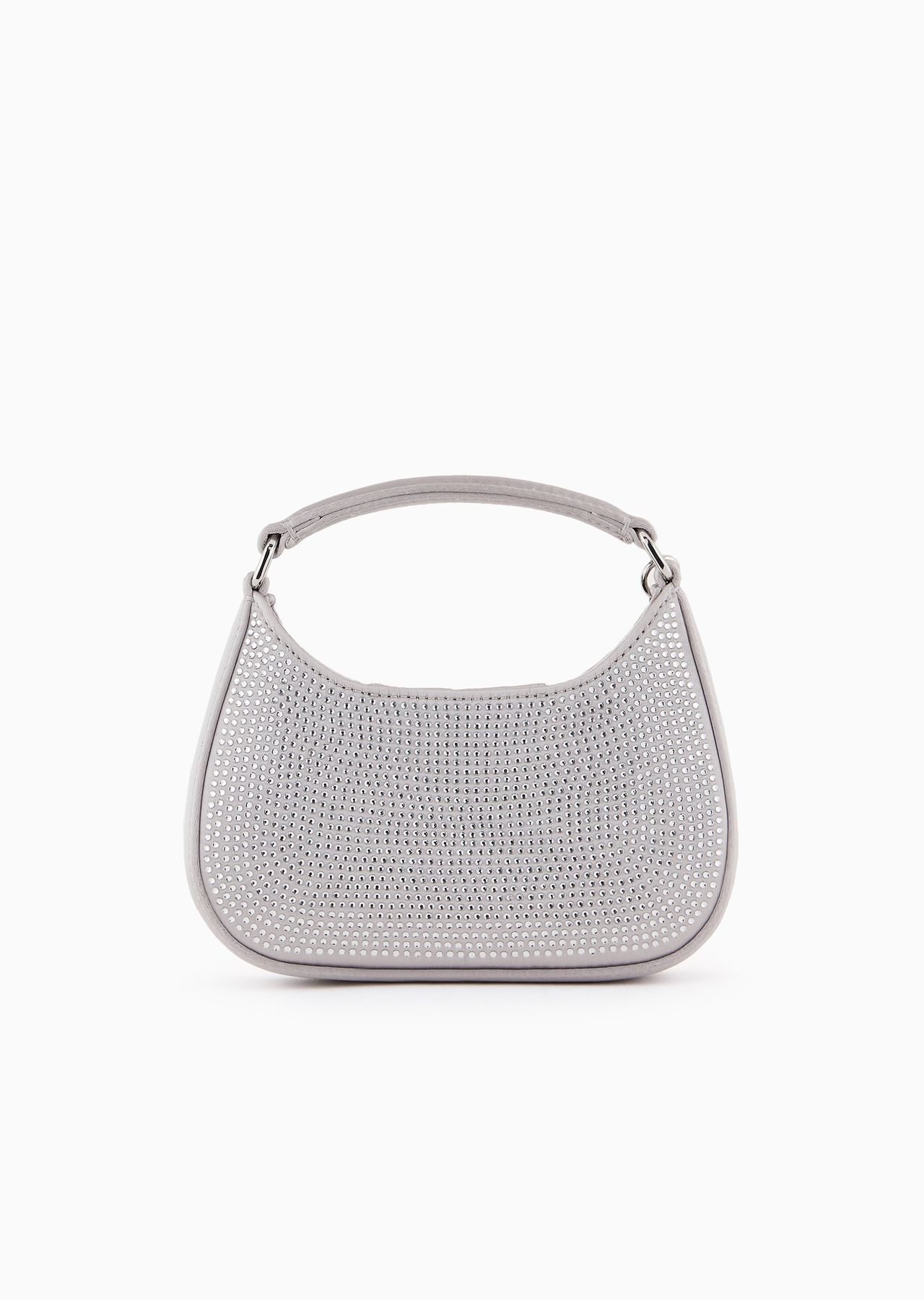Satin hobo mini bag with rhinestones - 3