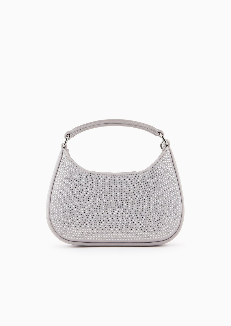 Satin hobo mini bag with rhinestones 3