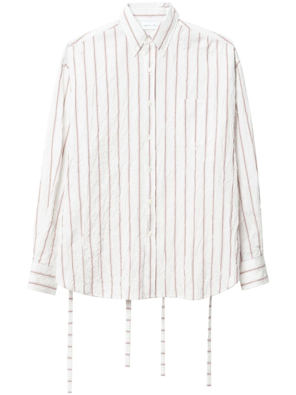 stripe-print cotton-blend shirt - 1