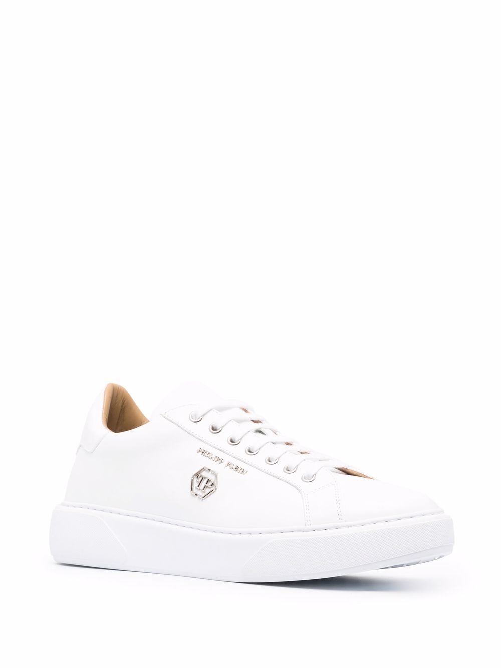 logo-plaque low-top sneakers - 2