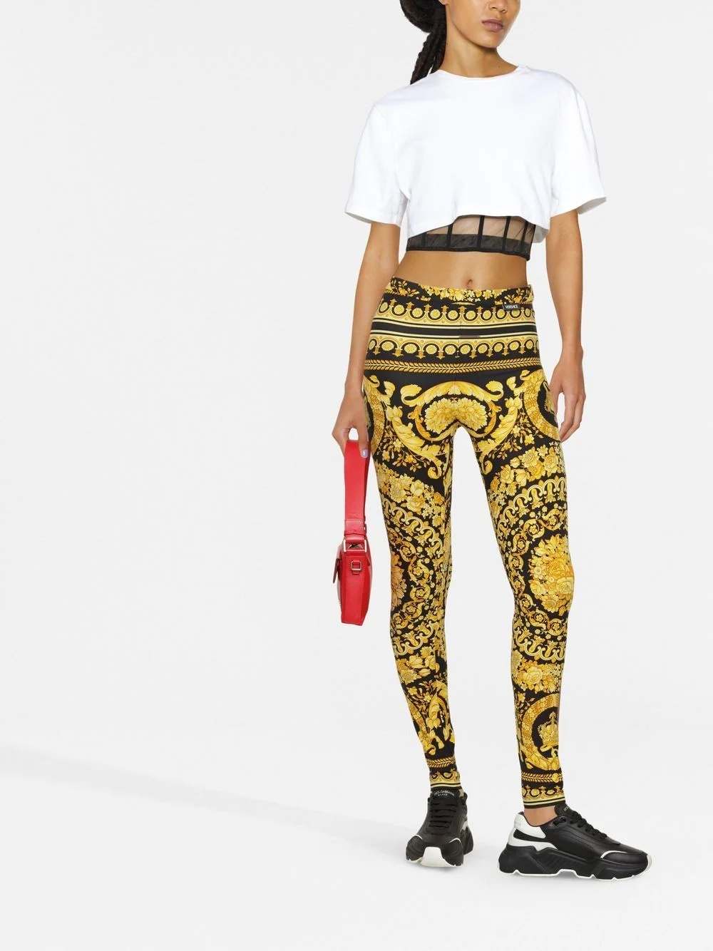 Barocco-print leggings - 2