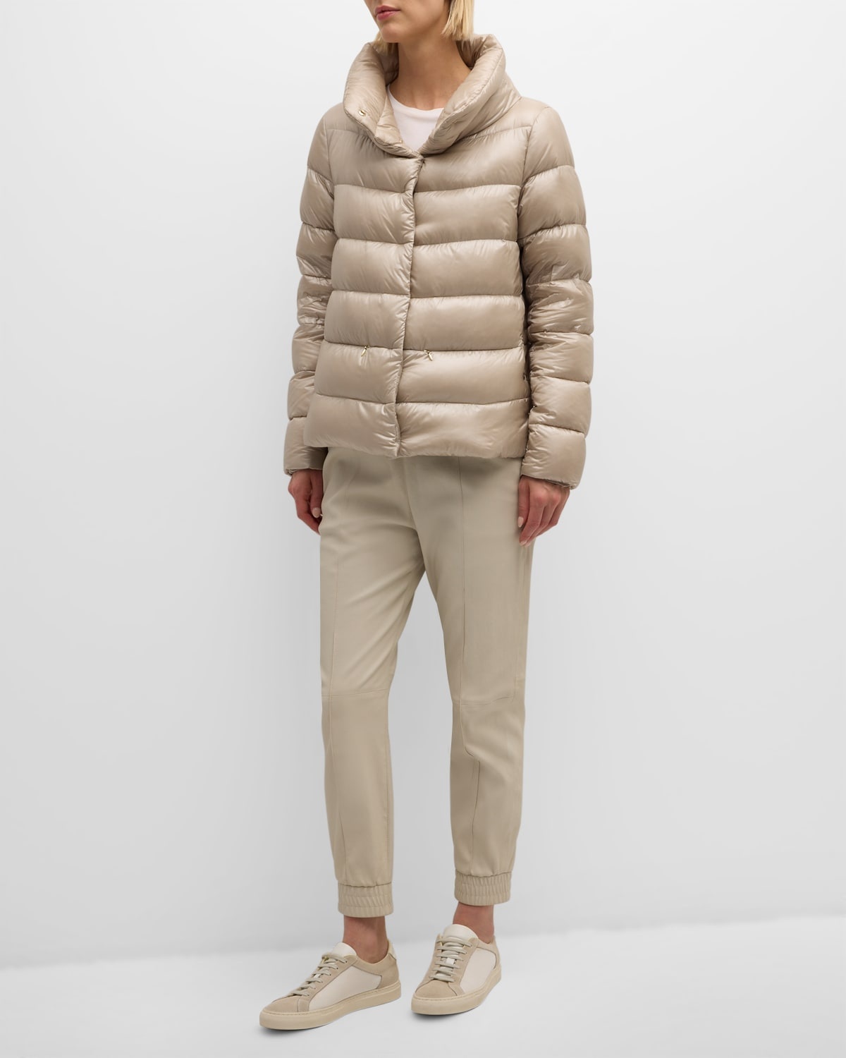 Piumino Nylon Ultralight Dettagli Puffer Jacket - 3