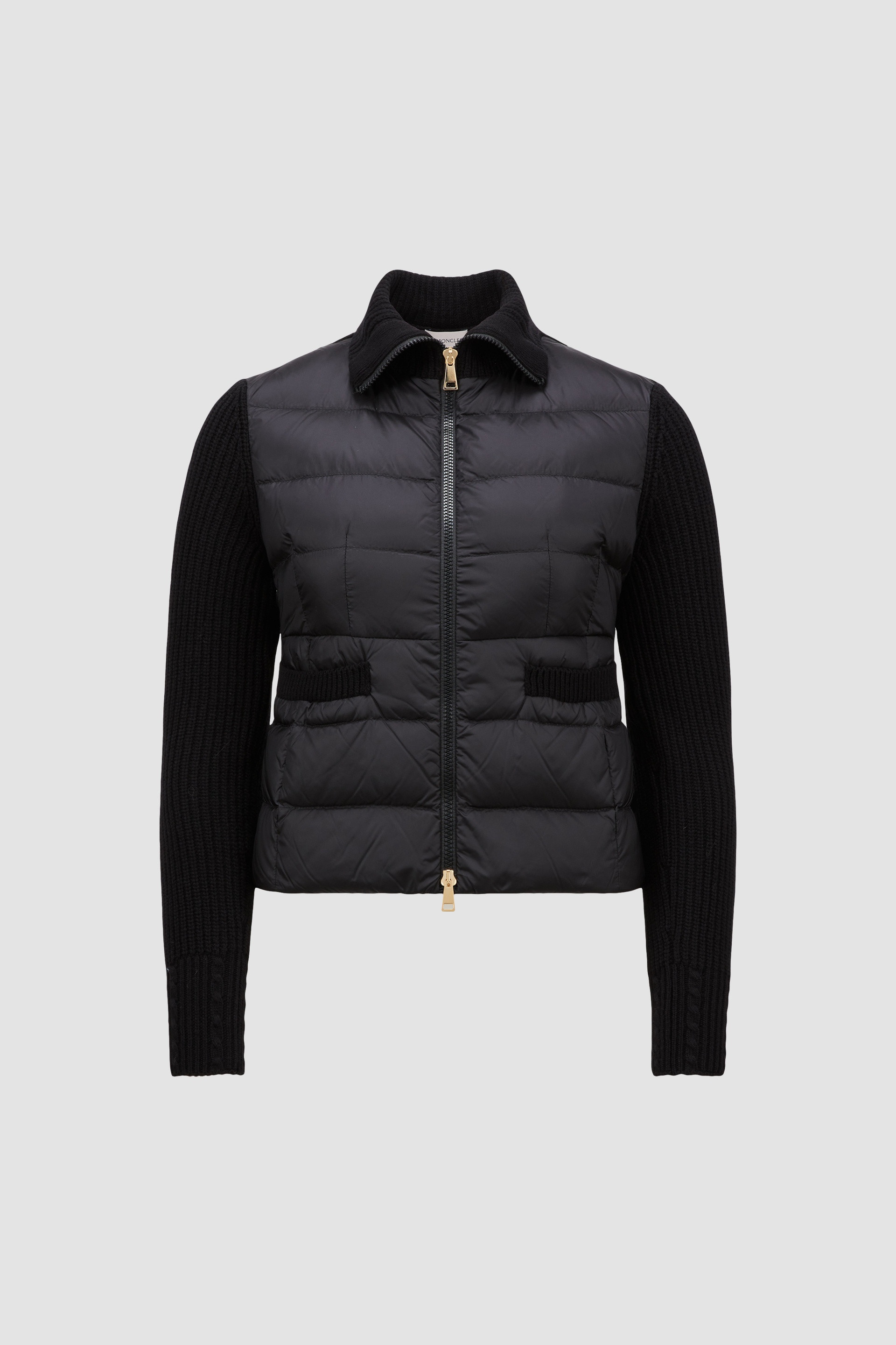 Padded Wool Zip-Up Cardigan - 1