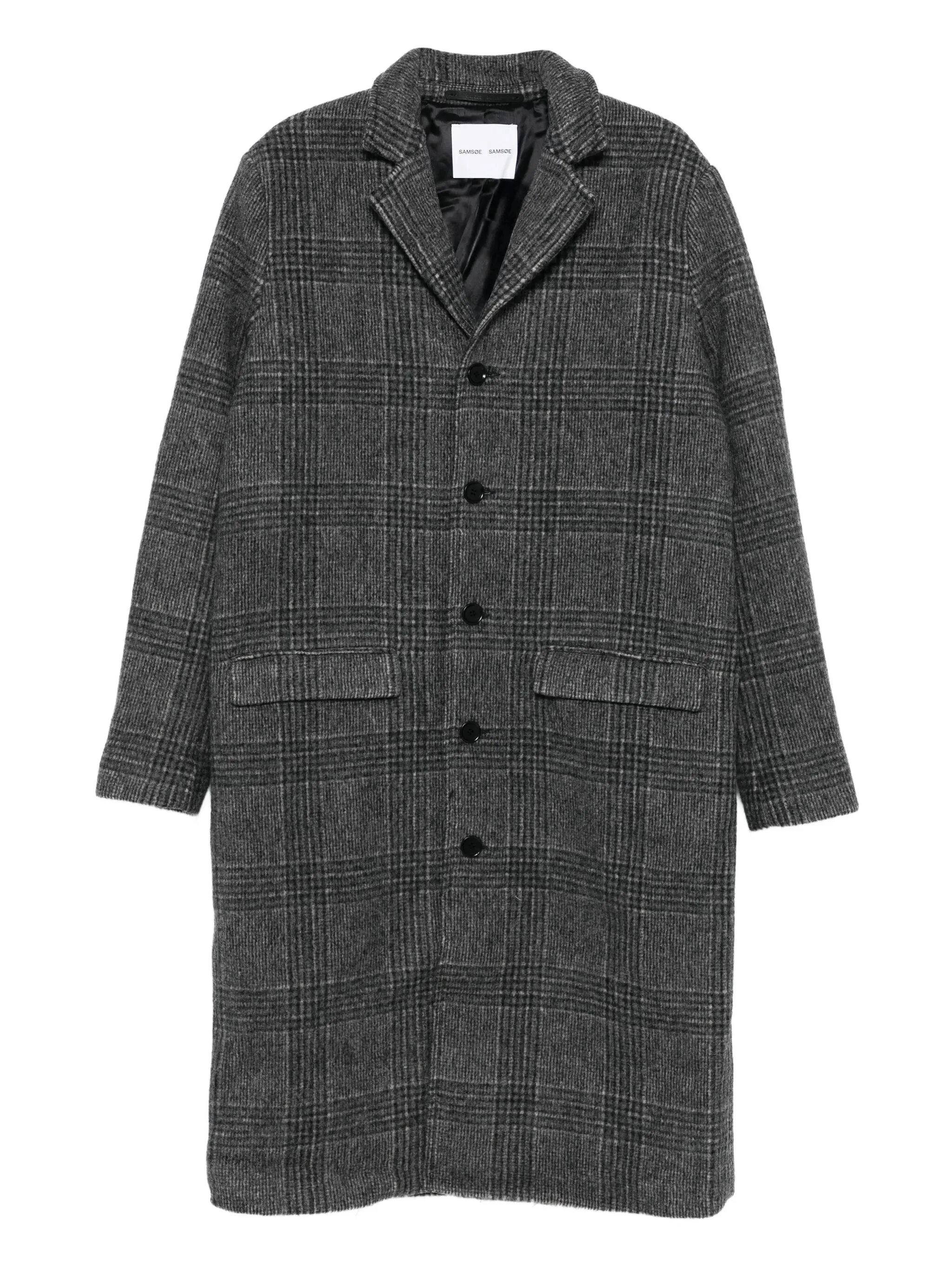Samsoe Samsoe Checked-pattern Single-breasted Coat - 1