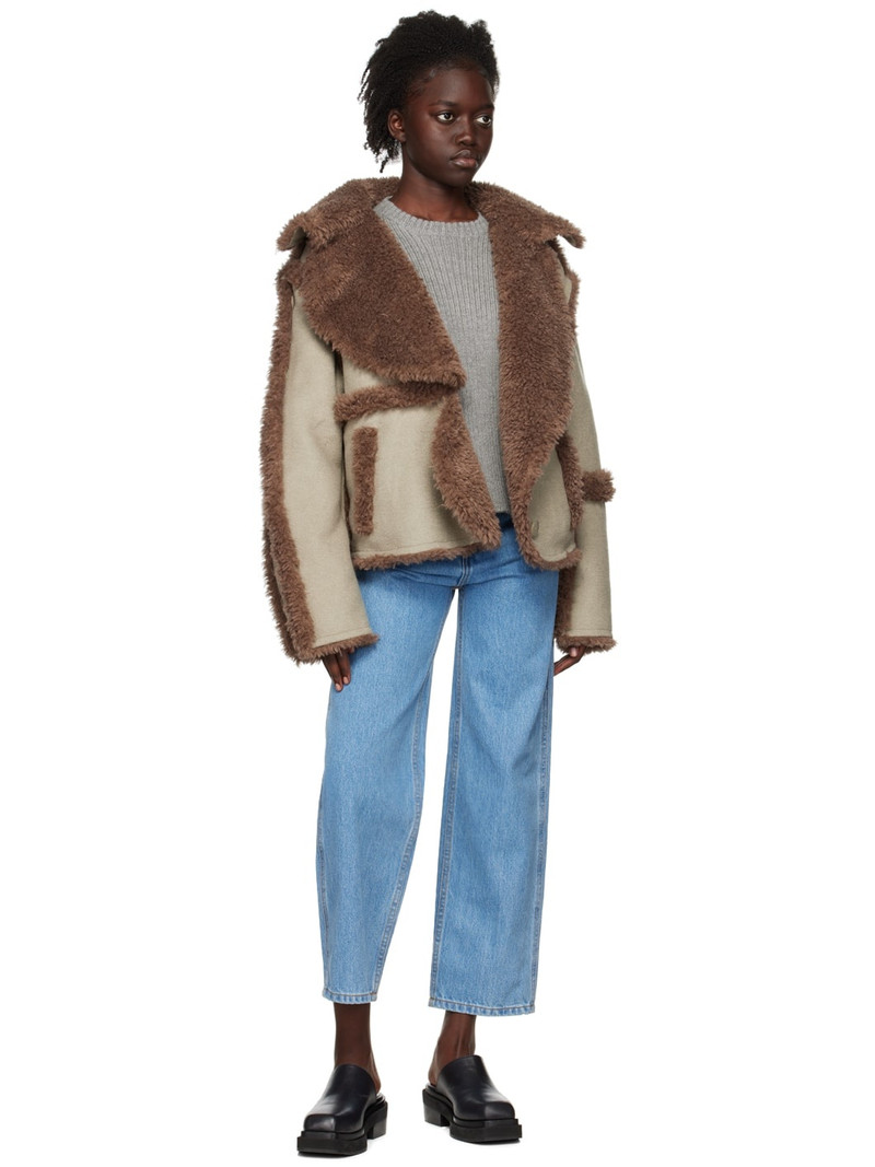 ECKHAUS LATTA Gray & Off-White Ash Sweater outlook