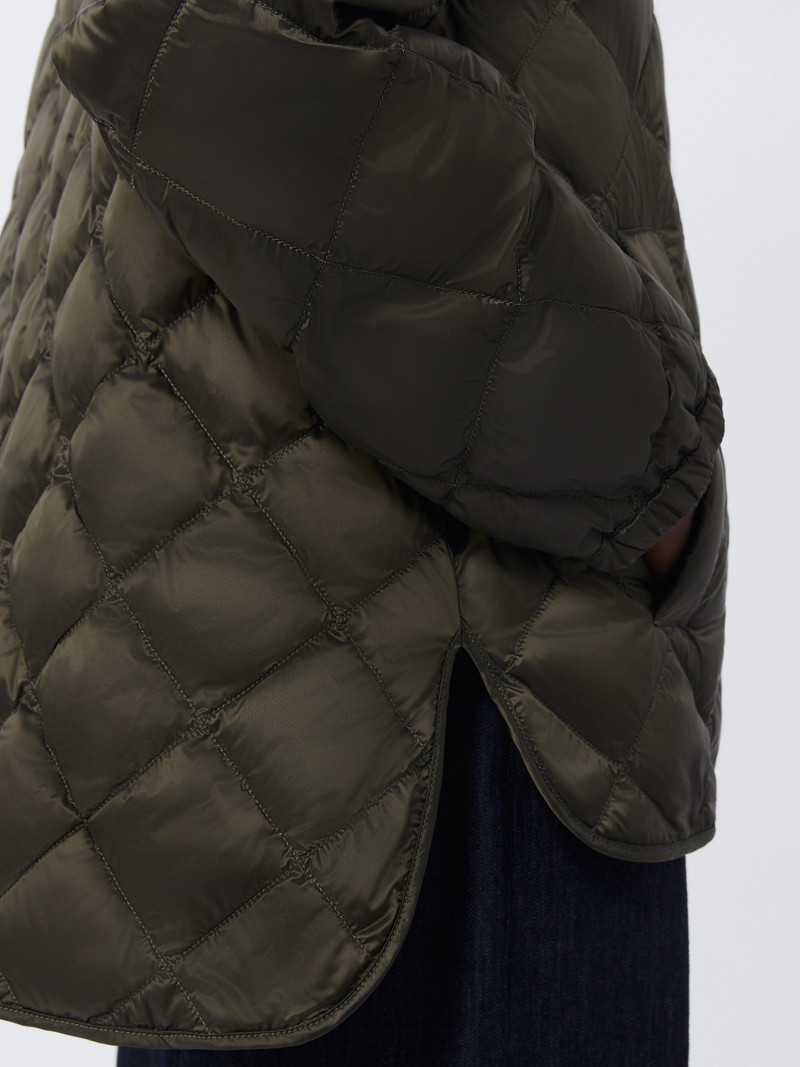 SOFTD Water-repellent quilted canvas down jacket - DARK GREEN 5