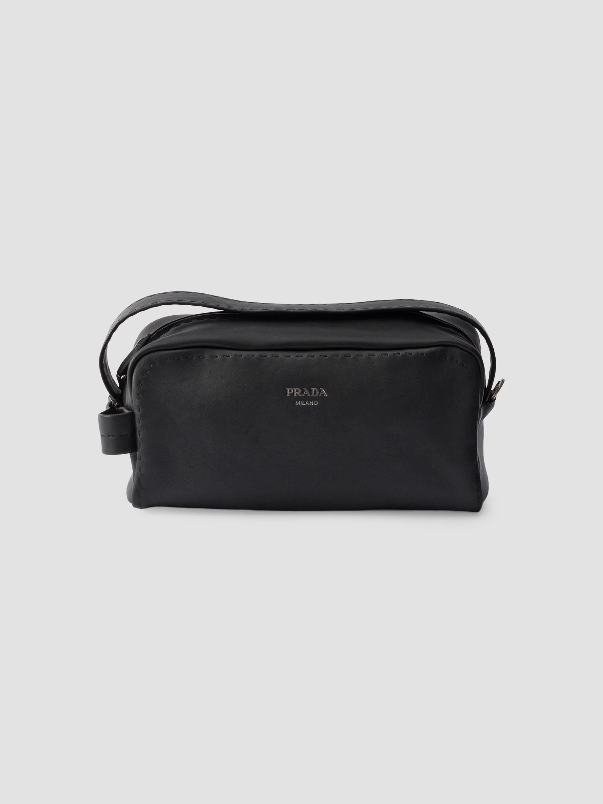 Men's Nappa Leather Shoulder Bag - Black - 1