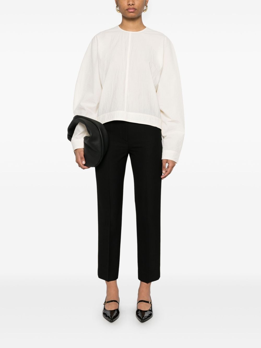 cropped straight-leg trousers - 2