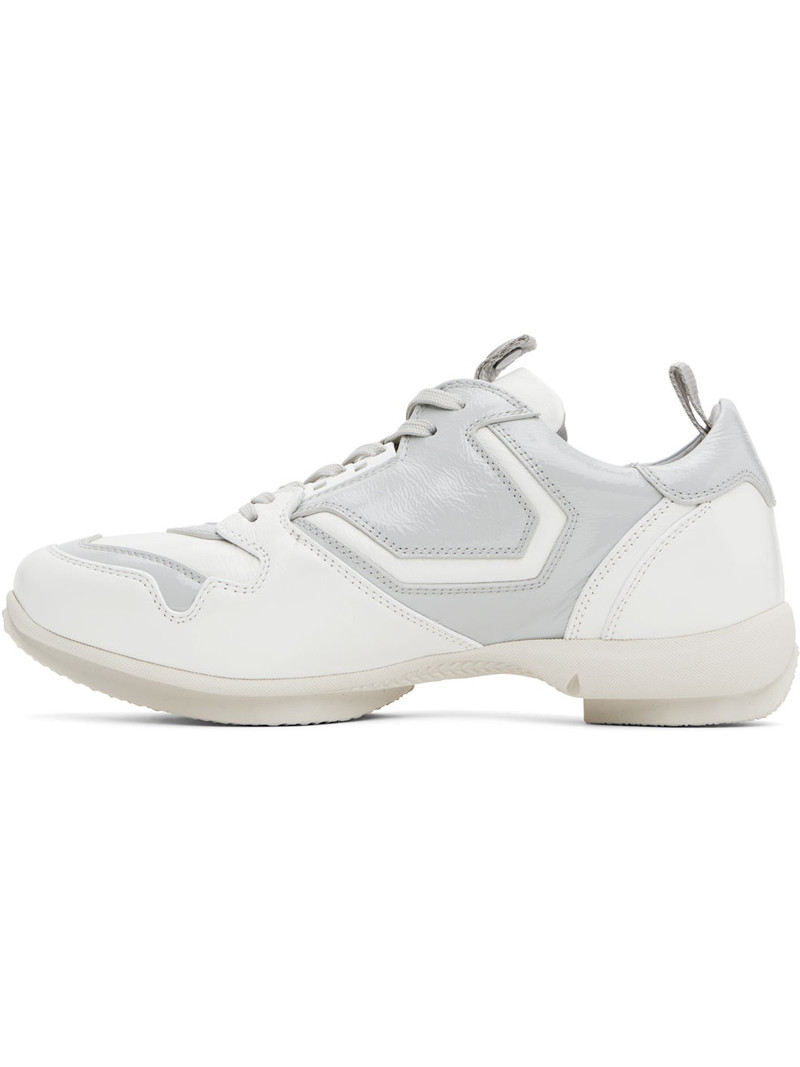 White & Gray Ostro Sneakers 3