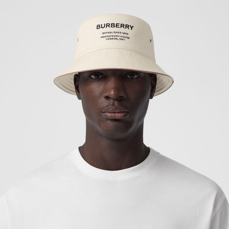 Horseferry Motif Cotton Bucket Hat 3