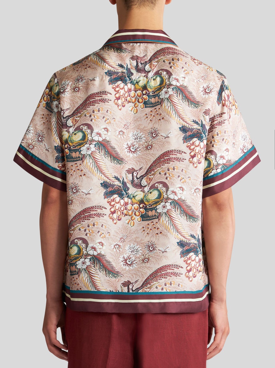 PRINTED SILK BOWLING SHIRT - 4