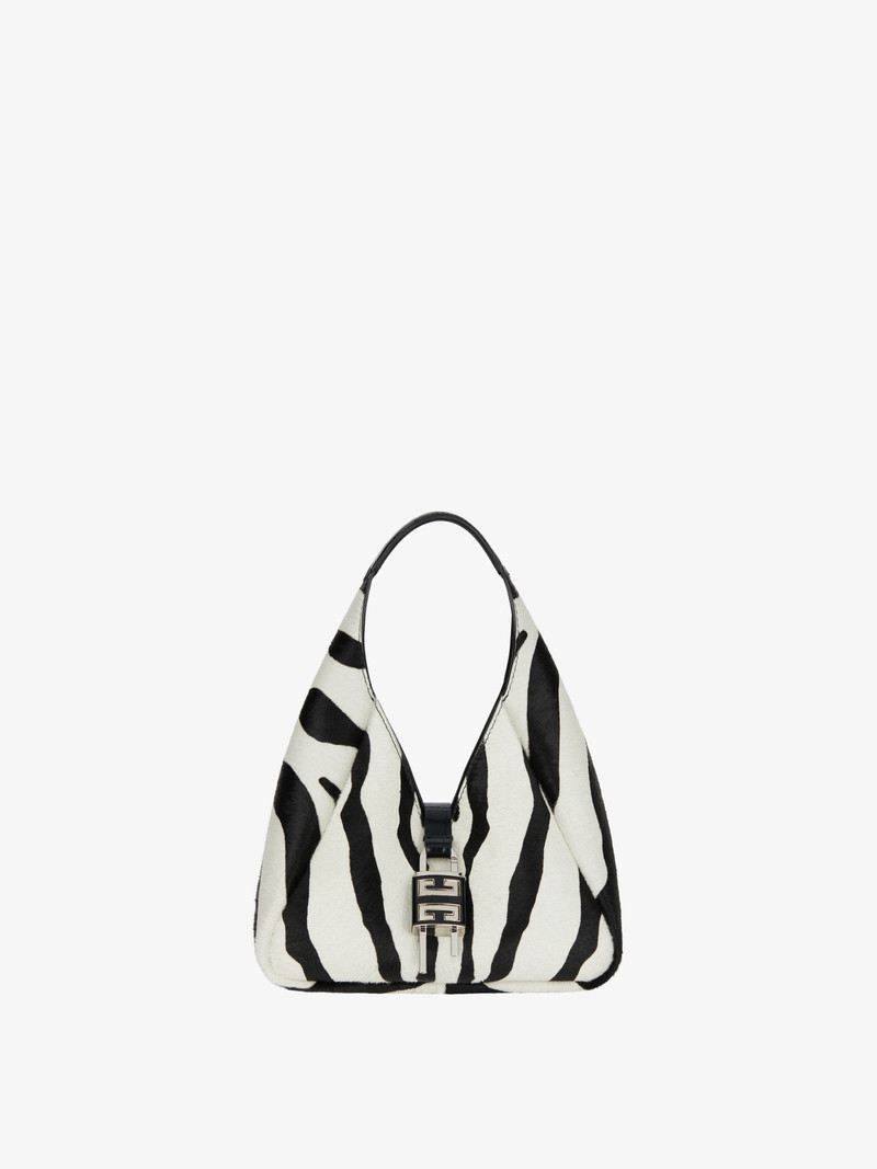 MINI G-HOBO BAG IN ZEBRA PRINTED HAIRCALF 1
