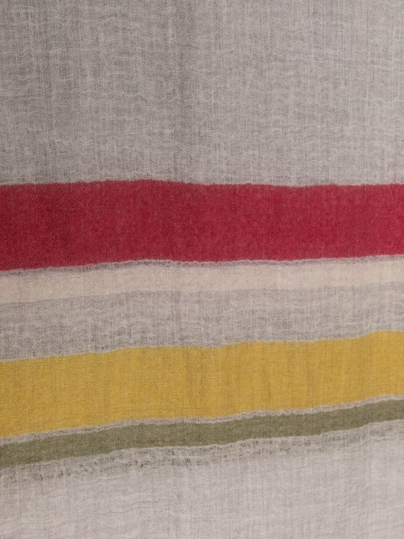 FRENCKENBERGER striped mÃ©lange cashmere scarf outlook
