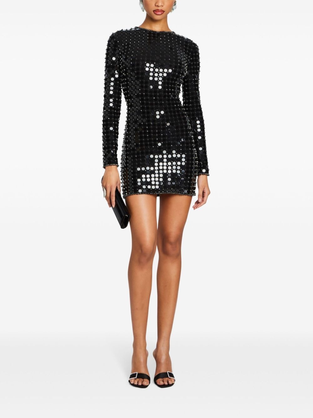 Loreen embellished long sleeve mini dress - 2
