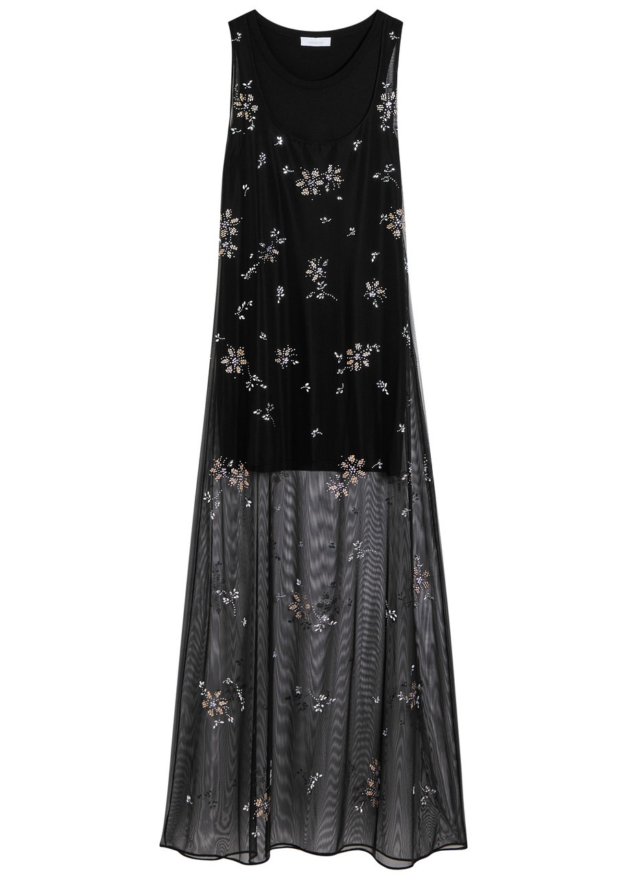 Rabanne Bead-embellished Tulle Maxi Dress - 1