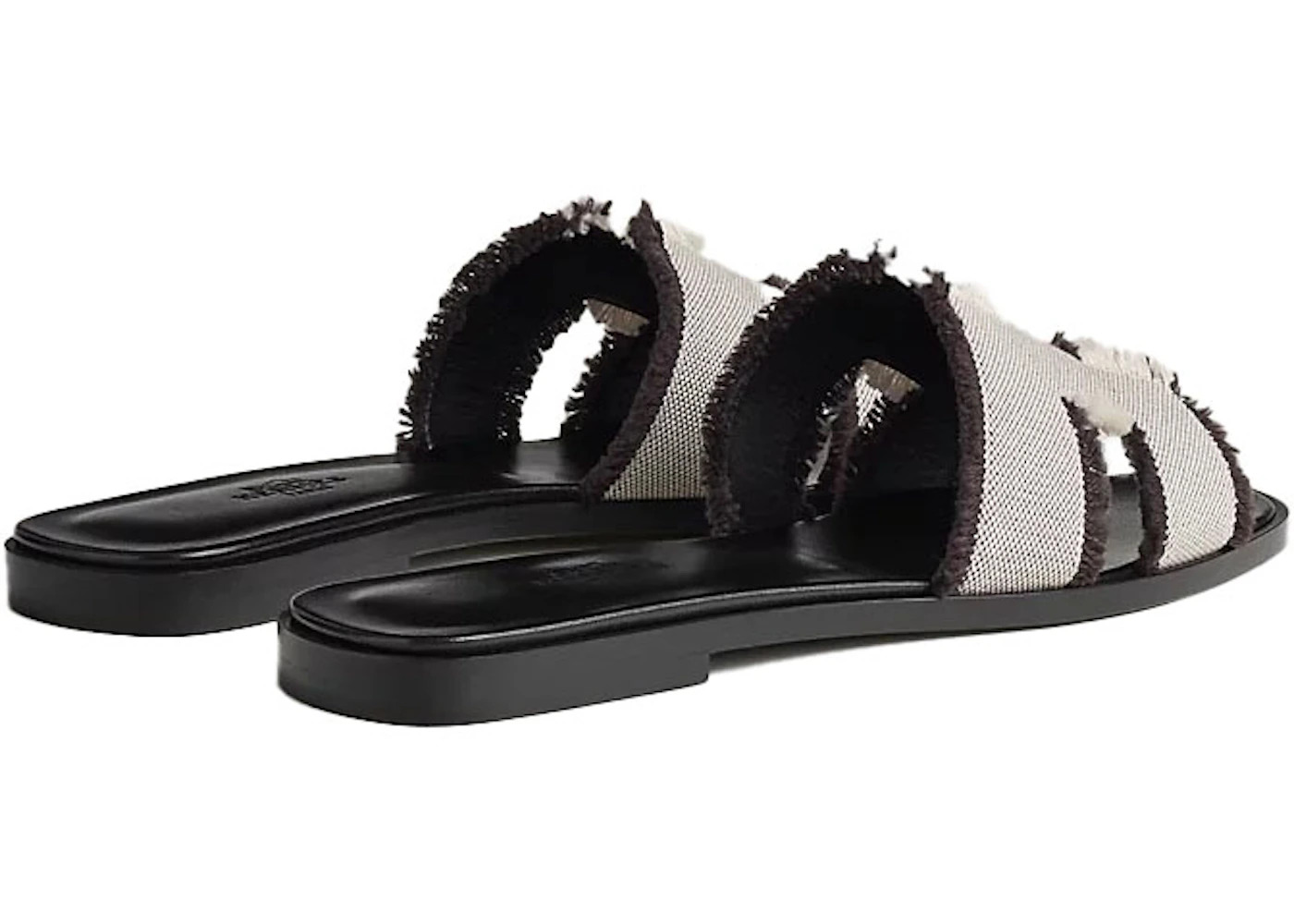 Hermes Oran Sandal Prunoir Canvas - 3