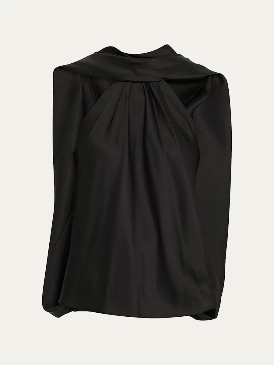 Scarlett Satin Cape Top - 1