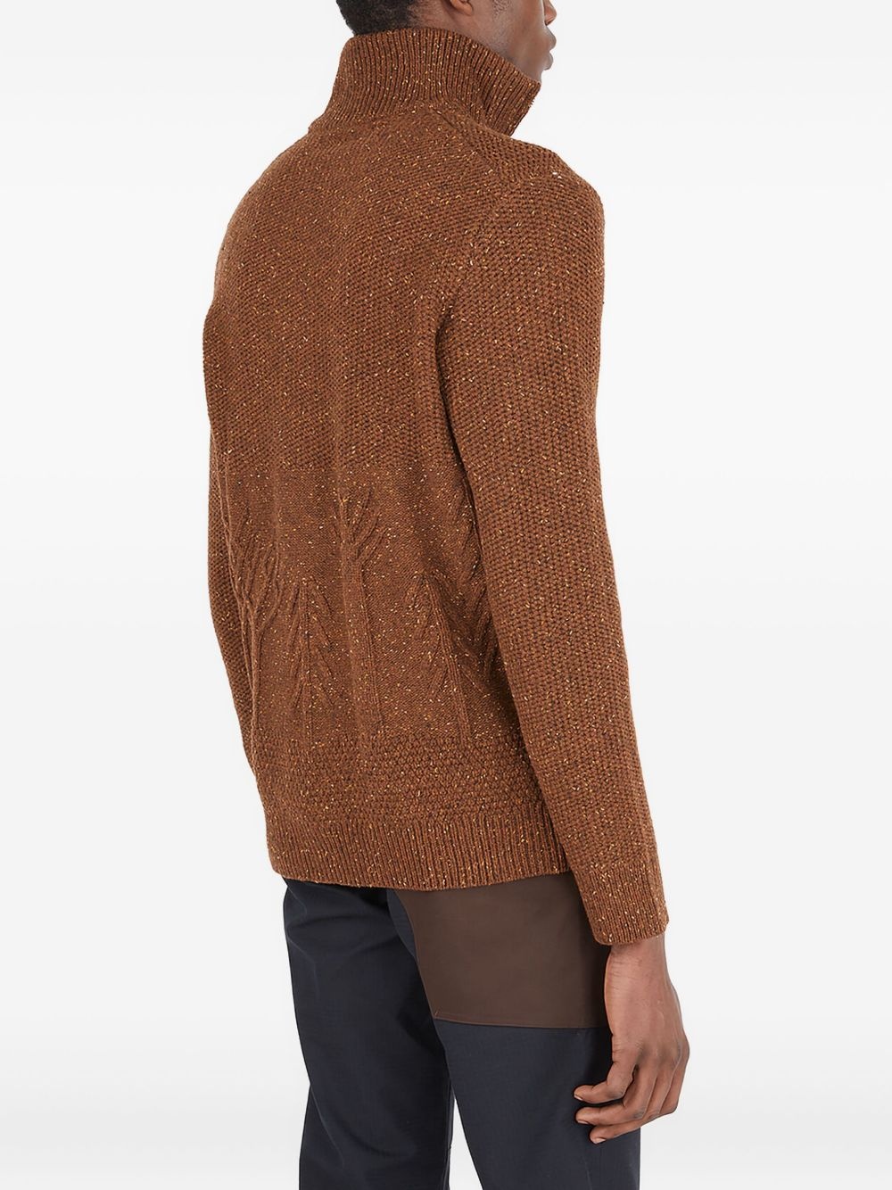 cable-knit zip-up cardigan - 4