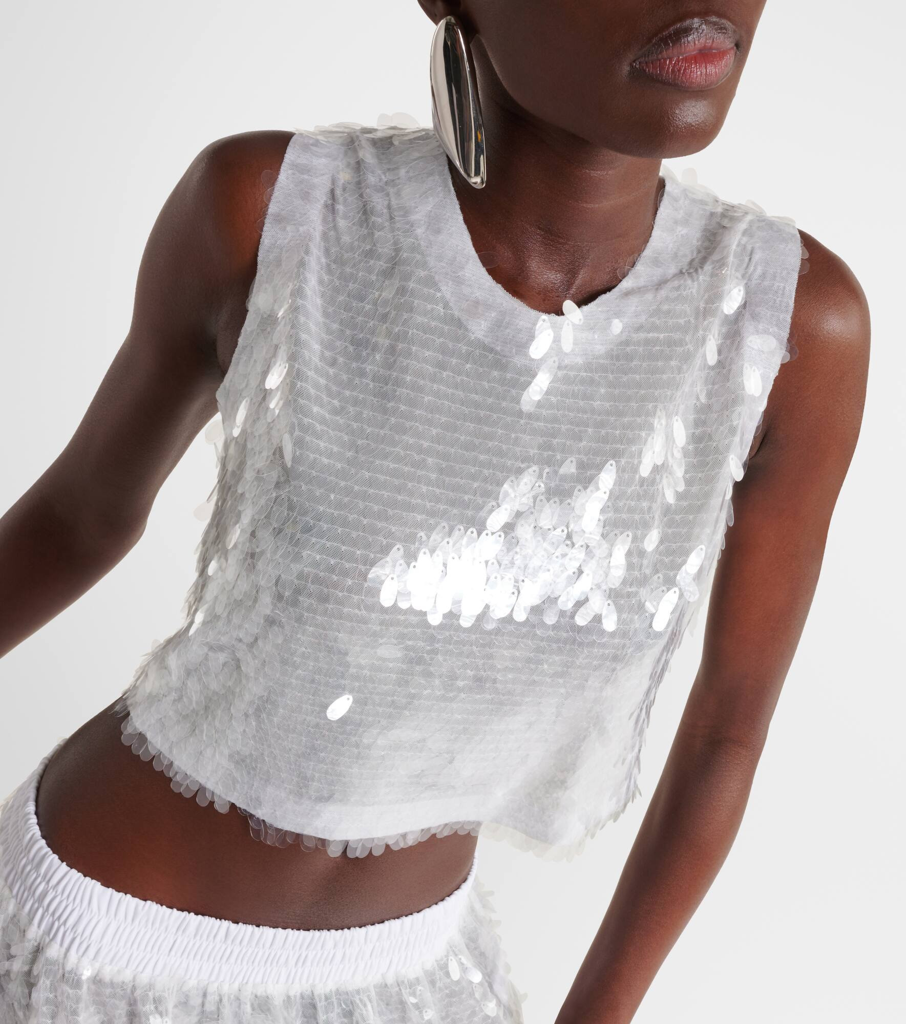 Sequined crop top - 4
