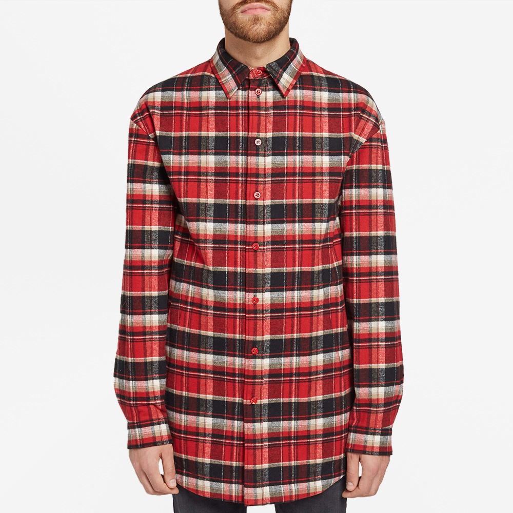 Balenciaga Flannel Check Flap Shirt - 5