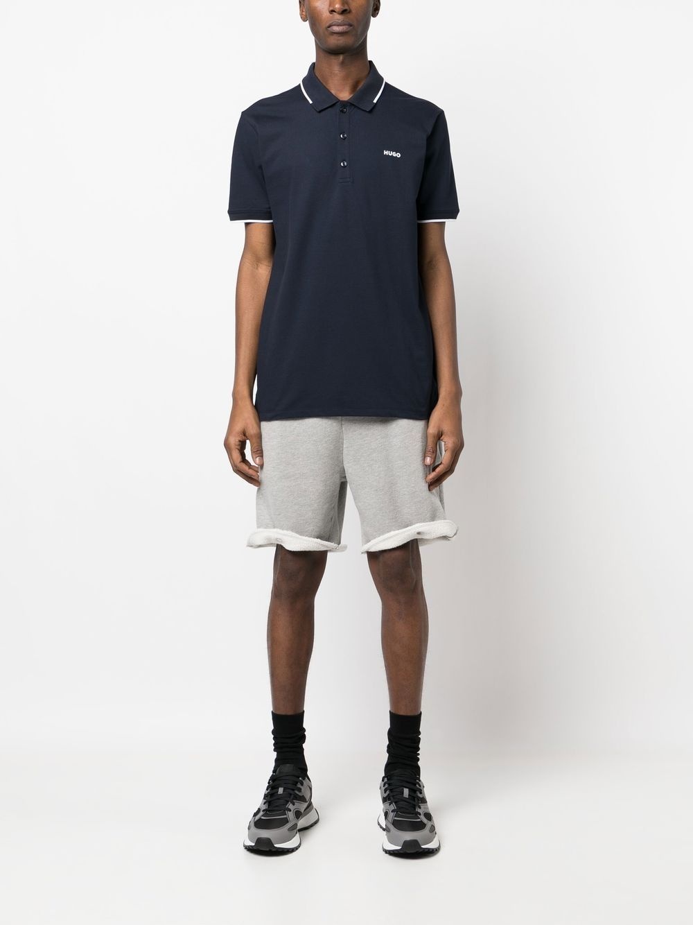 chest logo-print polo shirt - 2
