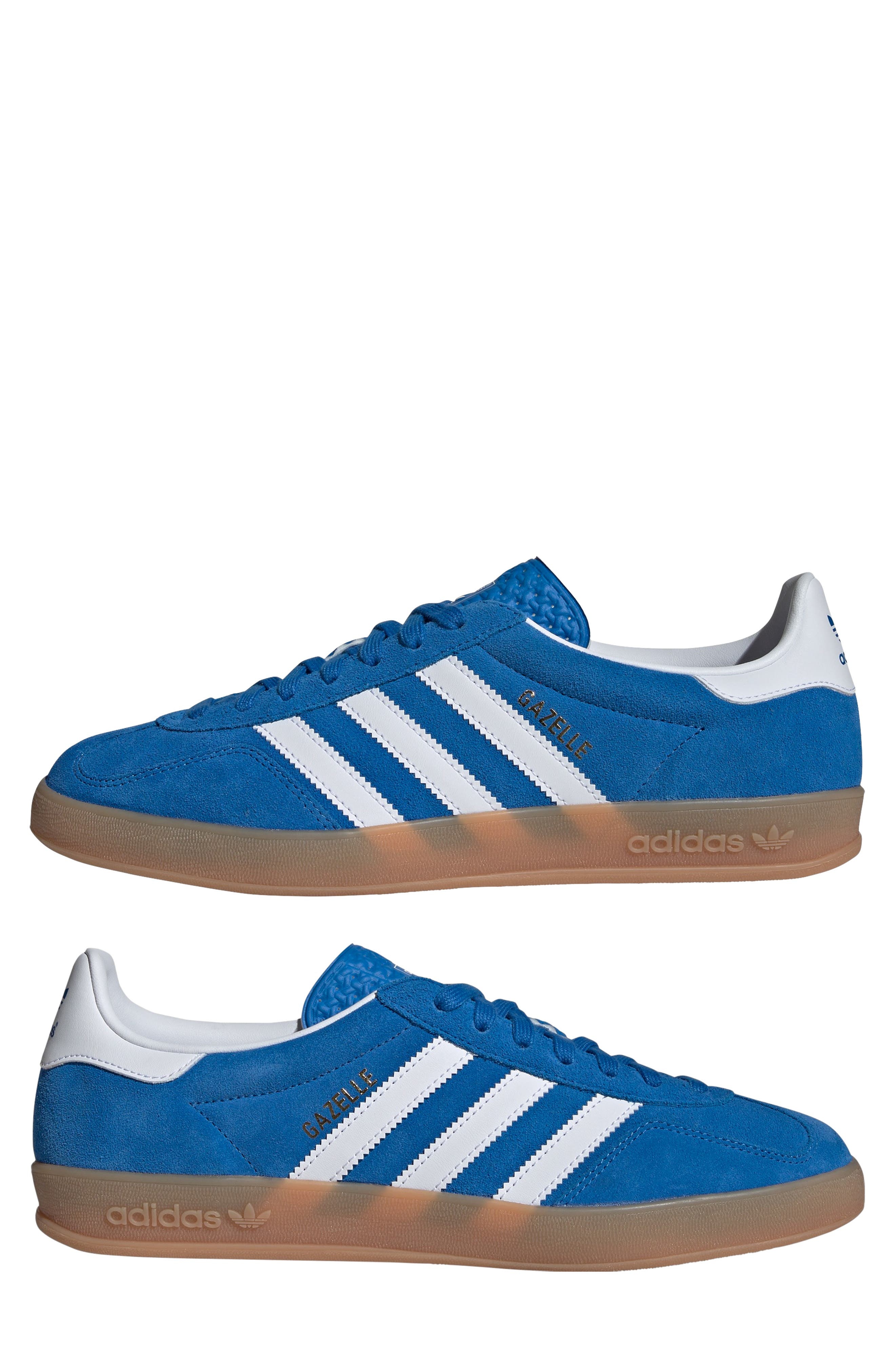 adidas Gazelle Indoor Sneaker in Bluebird/White/Gum at Nordstrom - 7