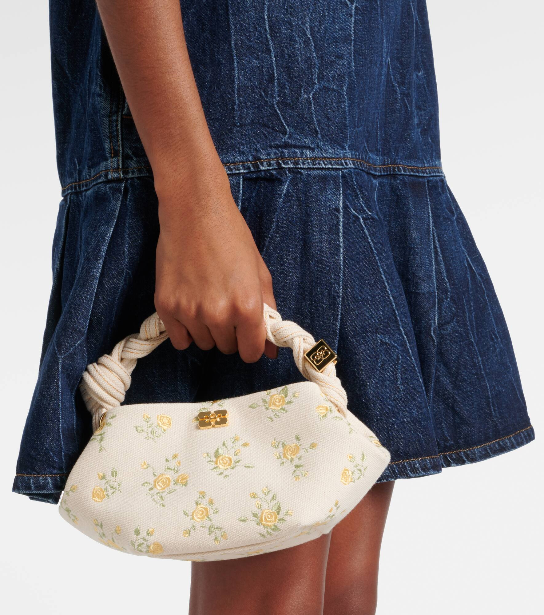 Bou Mini floral canvas tote bag - 6