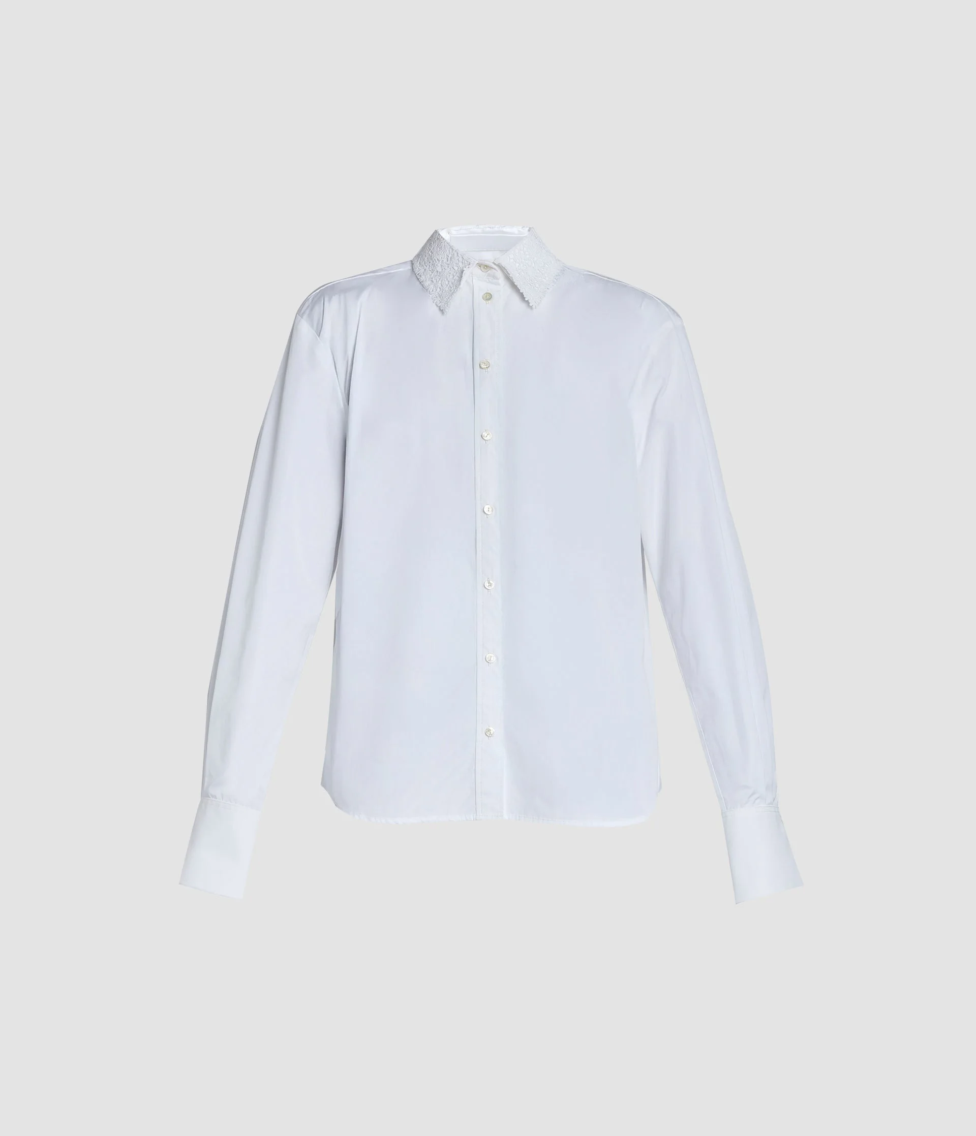 COTTON POPLIN LONG SLEEVE SHIRT - 1