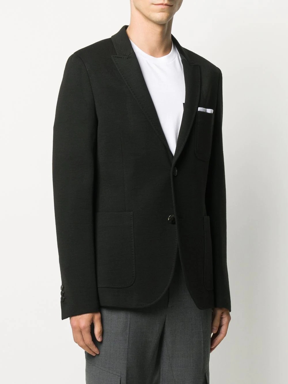 single-breasted fitted blazer - 3