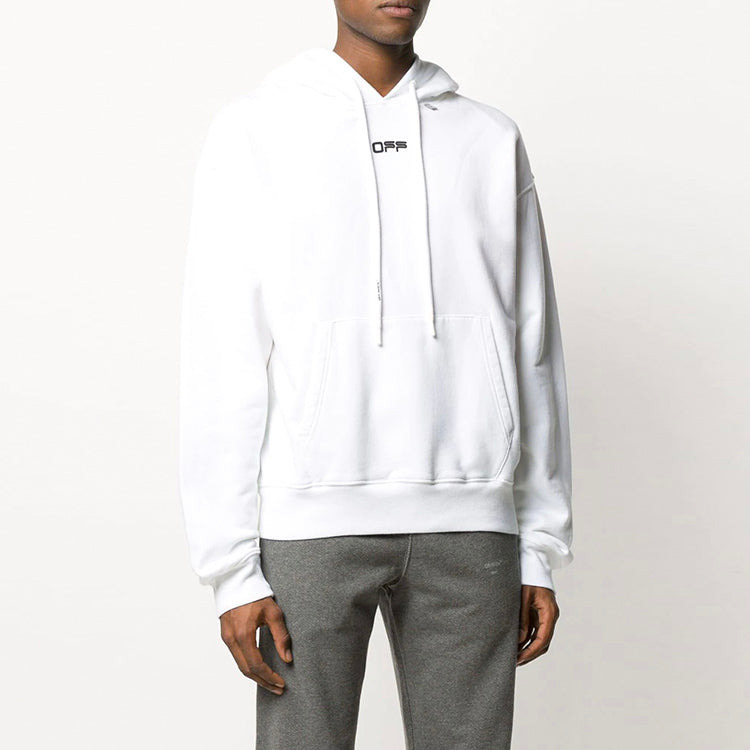 Men's Off-White White Wavy Logo Slogan Printing OMBB037R20E300040110 - 5