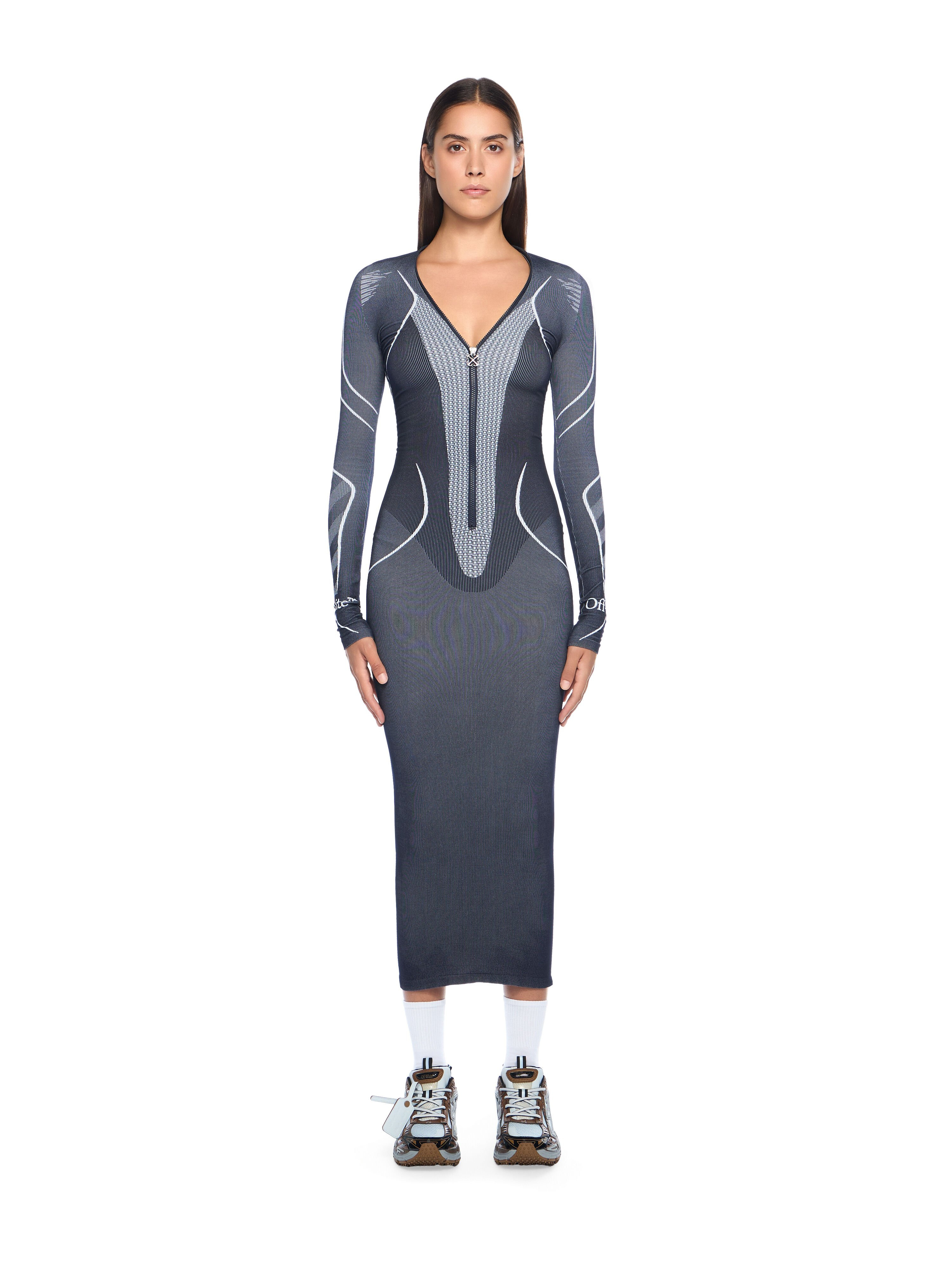 Diag Seamless Zip Dress - 2