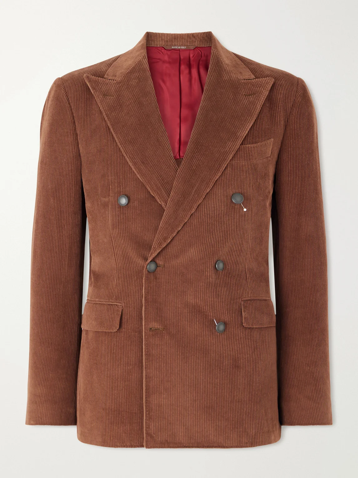Capri Double-Breasted Cotton-Corduroy Blazer - 1