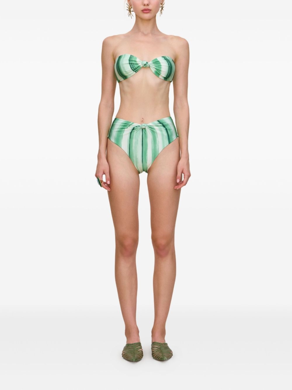 Oswin painted-stripe bikini bottom - 1