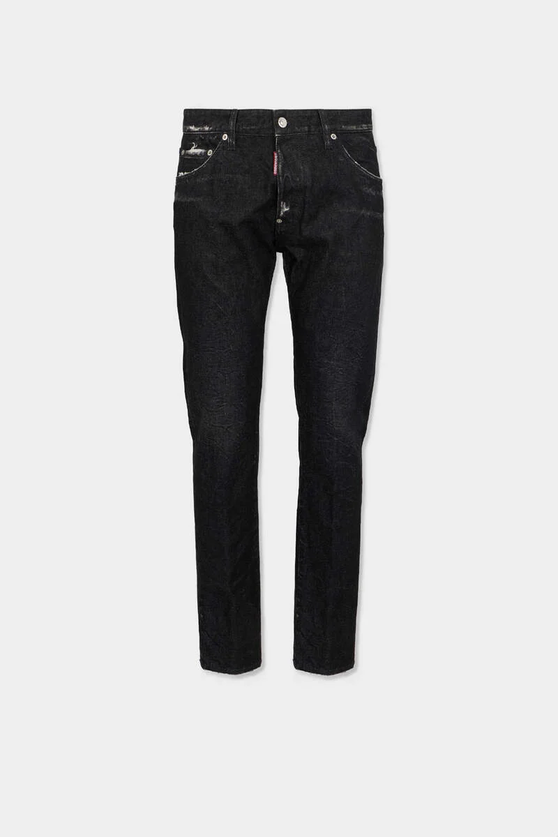 BLACK AVIATOR TEDDY JEANS - 1