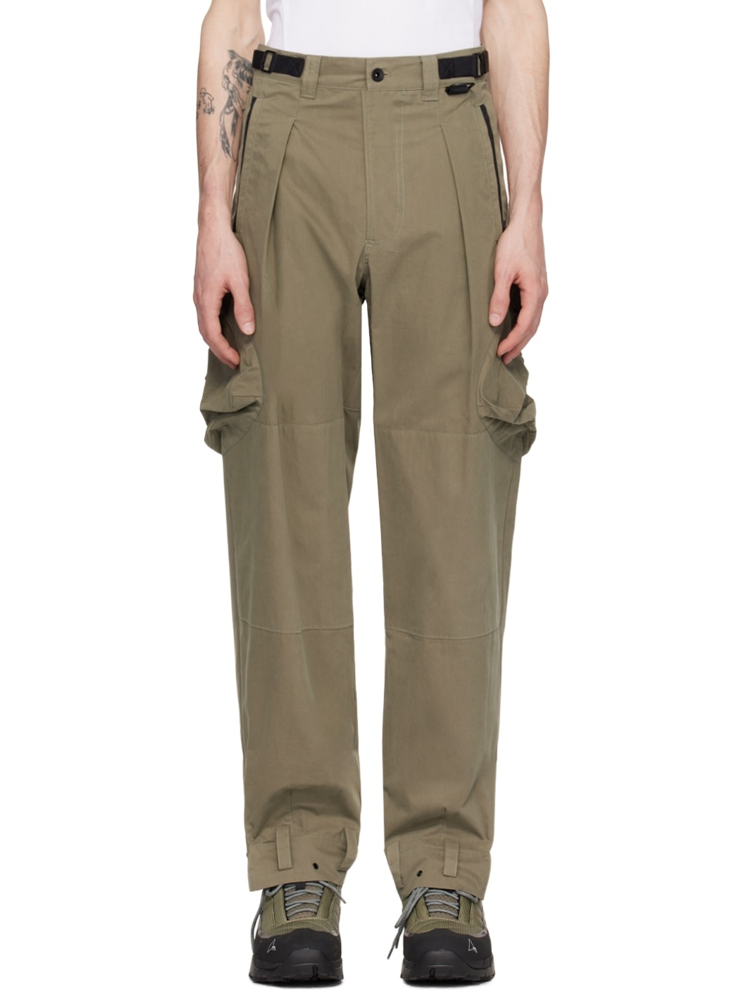 Khaki Military Cargo Pants - 1