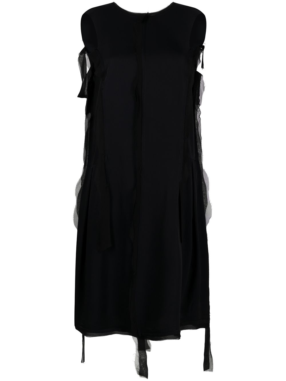 panel appliqué sleeveless dress - 1