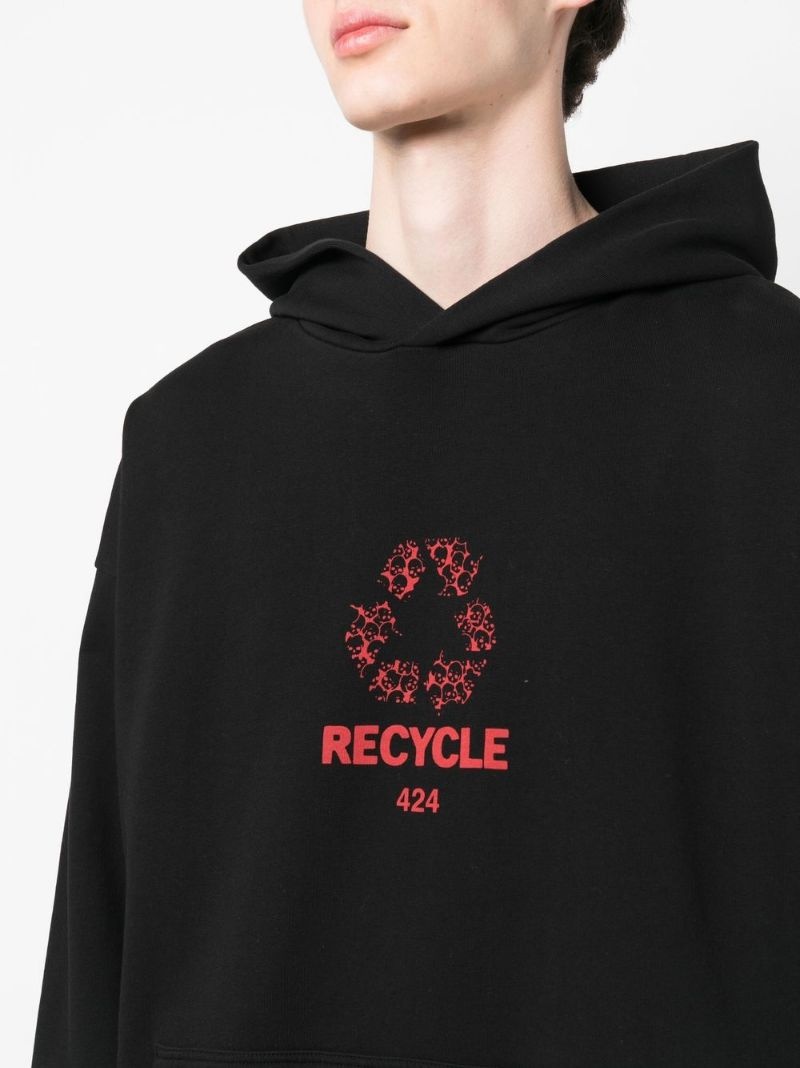 logo-print 'Recycle' hoodie - 5
