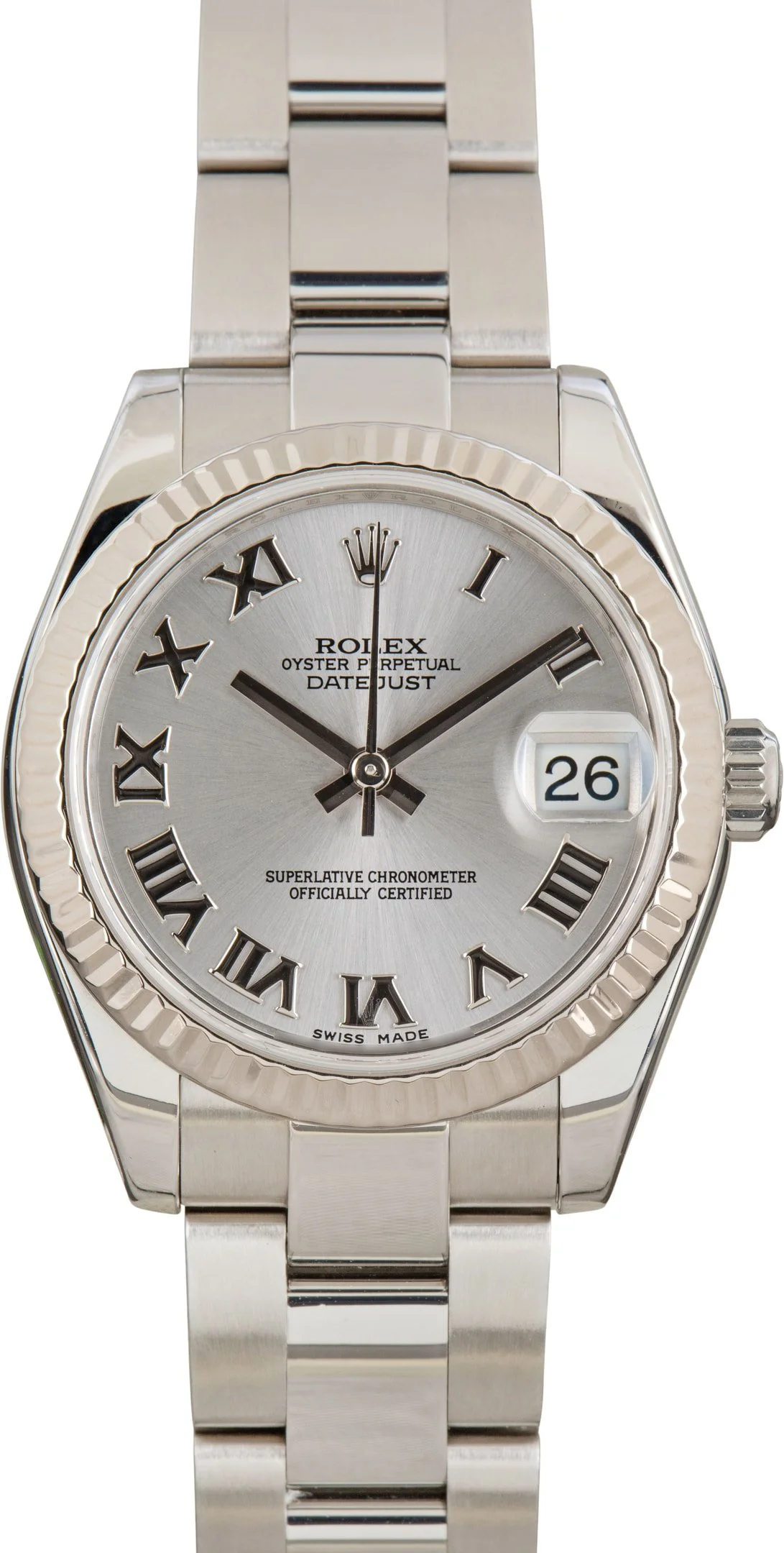 Ladies Rolex Datejust 31 Ref 178274 Rhodium Roman Dial - 1