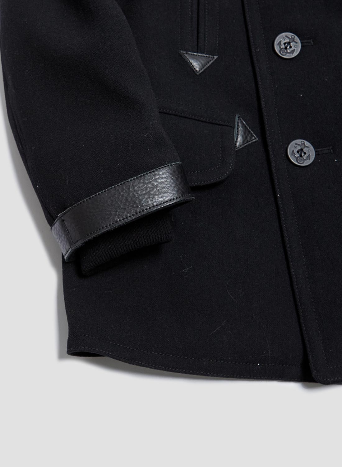 40's U.S. Navy Pea Coat in Black - 7