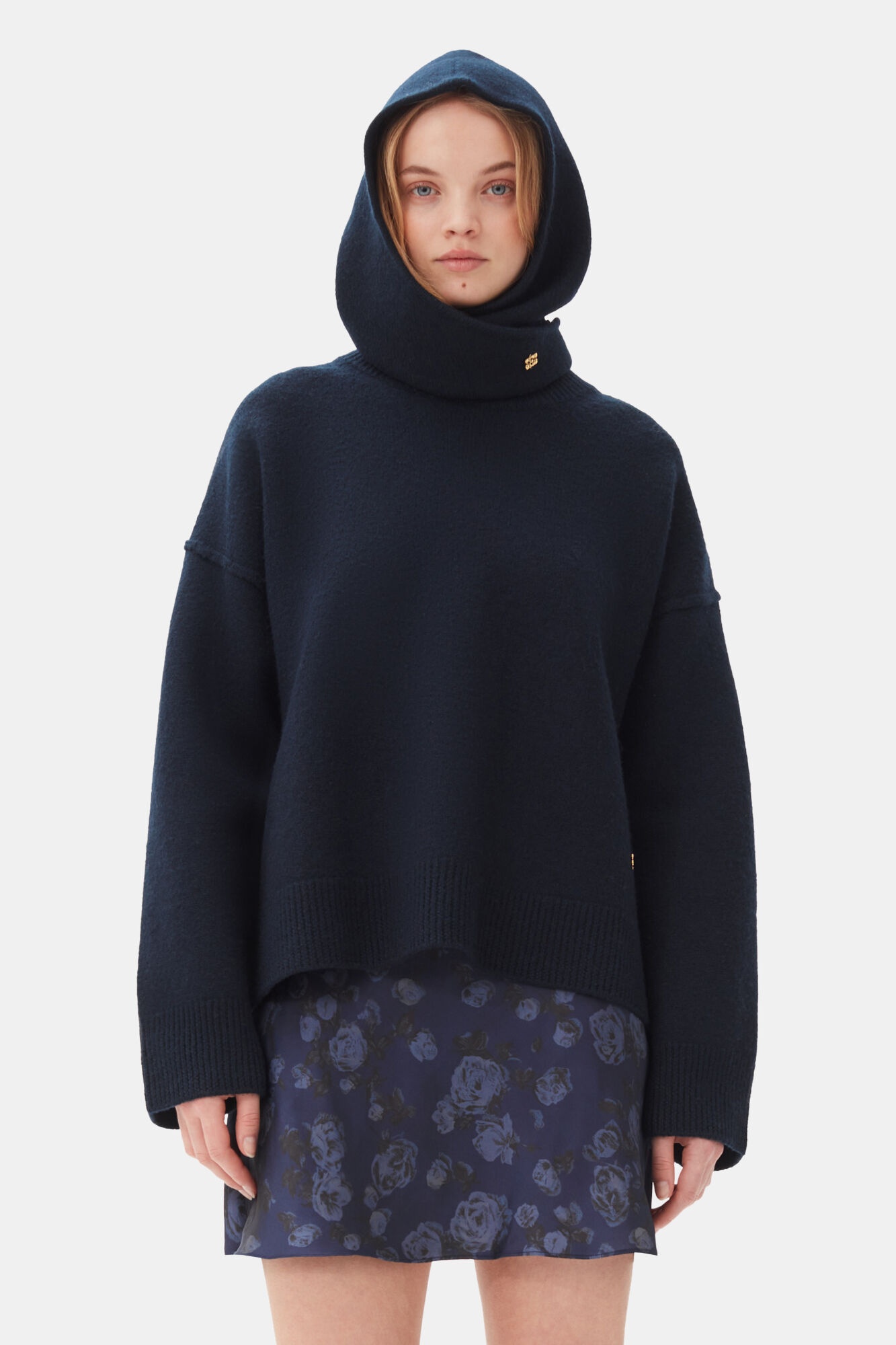 NAVY BLUE WOOL BALACLAVA - 2
