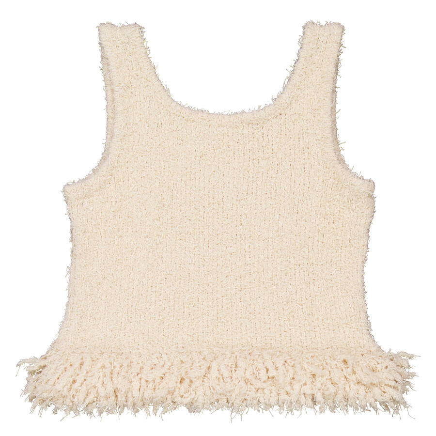 Rabanne Logo-Plaque Fringed Knitted Top - 7