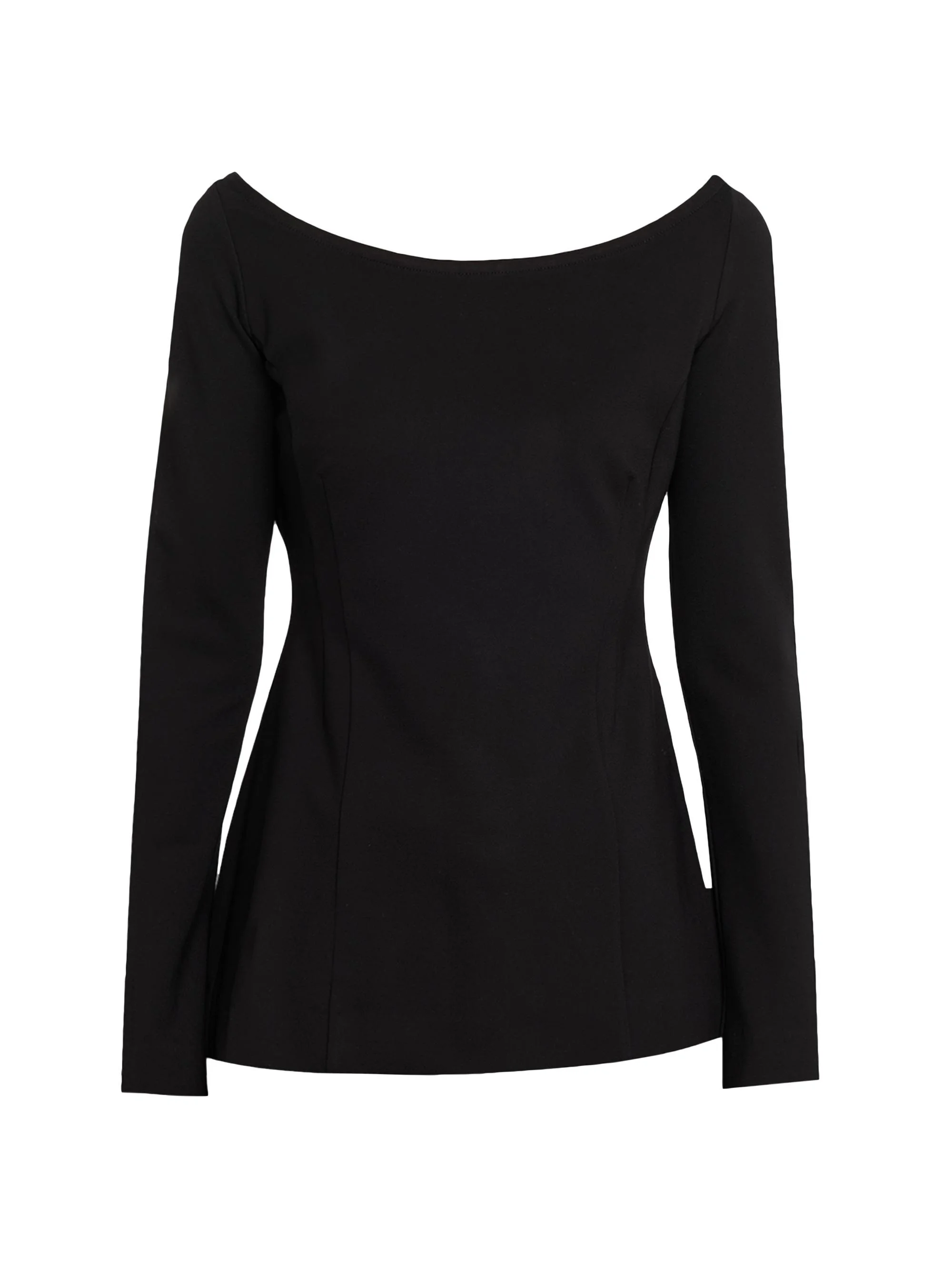 Women's The Cold Shoulder Ponte Top - Black - 1