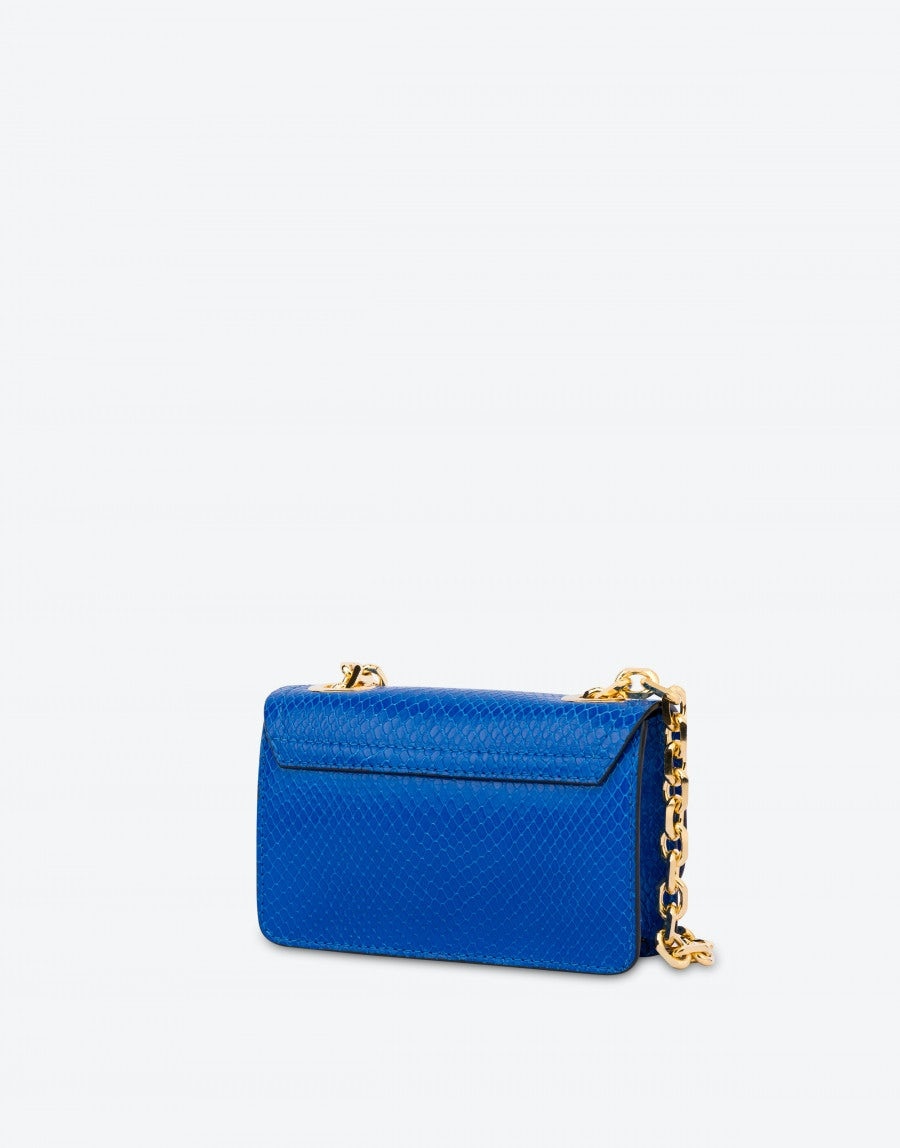 MINI SHOULDER M BAG WITH PYTHON PRINT - 2