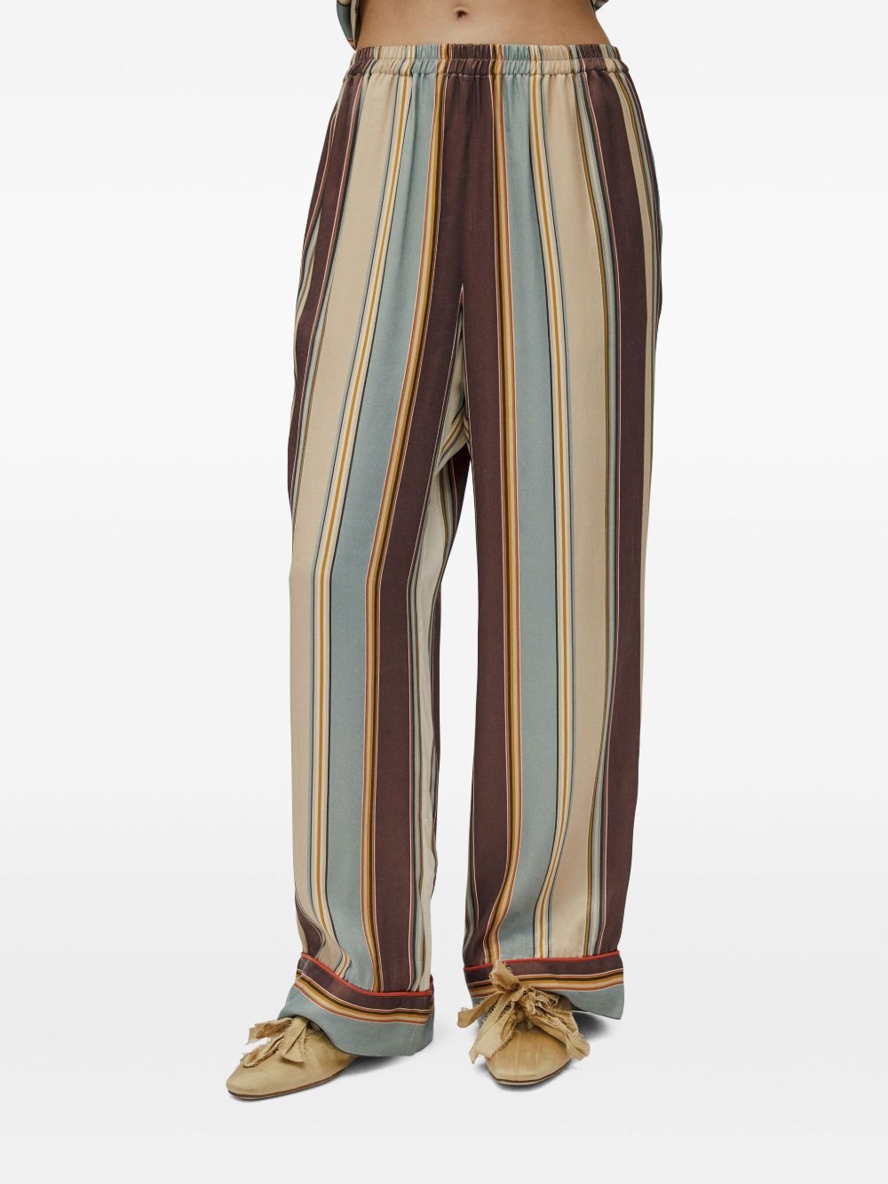 striped straight-leg trousers - 4